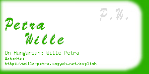 petra wille business card